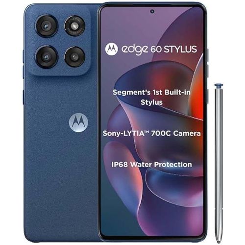 Edge 60 Stylus - 6.7" (8GB RAM, 256GB ROM) Android 15 (50/13)MP + 32MP Selfie - Hybrid Dual Sim - Snapdragon 5G - 5000mAh - Pantone: Gibraltar Sea (Dark)