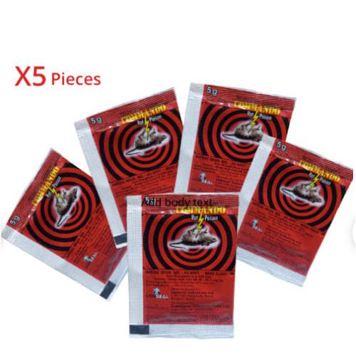 COMMANDO RAT KILLER RAT -5g X5 PIECES