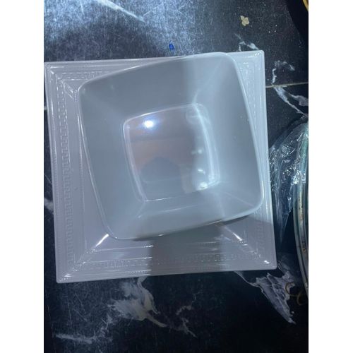 12pcs of ceramic plates (unbreakable) With the flat and soup bowl