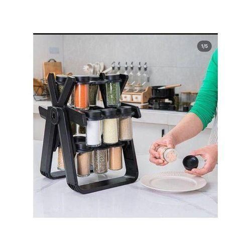 18 Jar Rotating Spice Rack - Ferries Wheel Space Saving & Spice Organizer