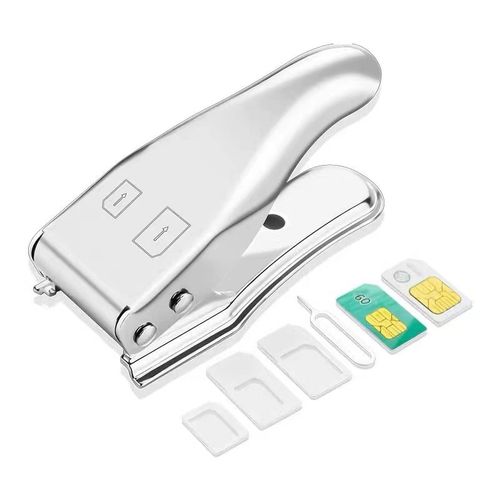 Sim Card Cutter - Universal 3-in-1 Standard Sim, Micro Sim & Nano Sim Card Cutter With 1 SIM Card Eject Pin.
