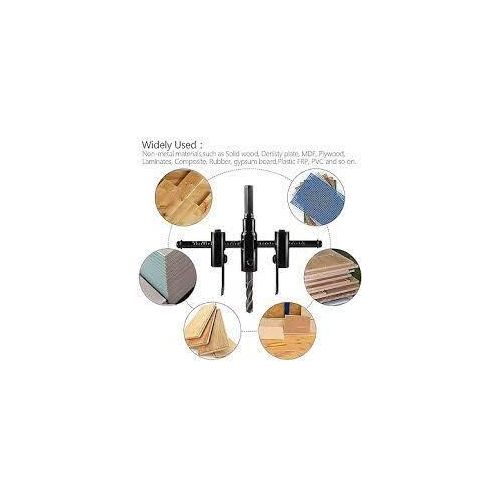 30m- 300mmAdjustable Hole Saw for Wood, Circle Hole Cutter Round Wood Cutter, Wood Drywall Drill Bit Saw Round Cutting, Woodworking Twist Hole (30-300mm)