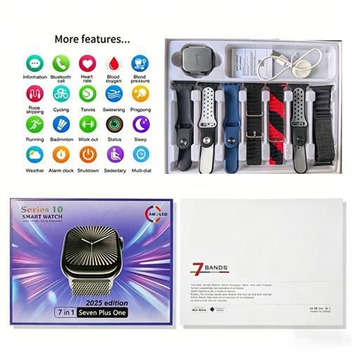 Series 10 7-in-1 Strap 2.2 Bluetooth Call Full Touchscreen Smartwatch- For Android and iOS