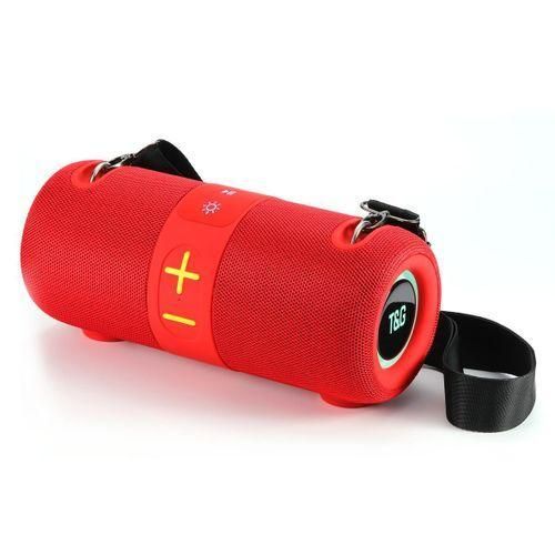 TG-672 Drums Speaker bluetooth Speaker Dual 78mm Speakers RGB Light TWS Hands-free Call Support TF Card USB Playback FM Radio Outdoors Portable Speaker IPX5 24W RED