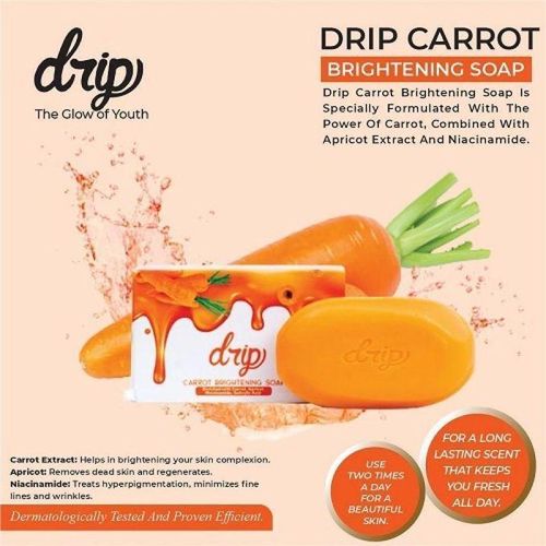 Drip-Carrot Brightening Soap 165g-1 Piece.