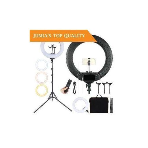 Ringlight LED 18 Inches ( EXTRA LARGE With 3 Phone Holder)