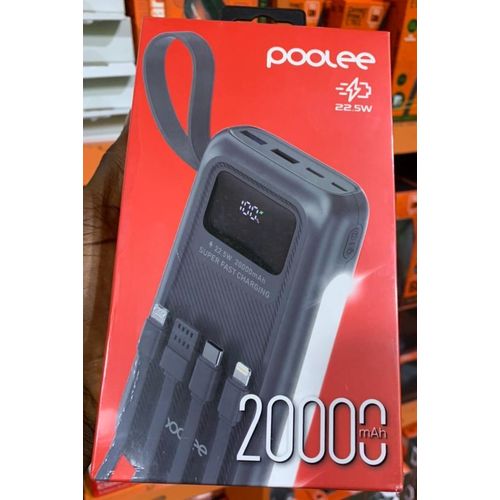 20000mAH Power Bank 22.5W SUPER FAST CHARGING 4-in-1 Built-In Cables