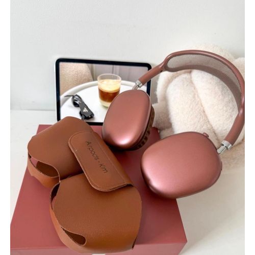 Original Airpods Max Pro with Free Gift - AirPods x Kim Wireless Over-Ear Headphones, Pro-Level Active Noise Cancellation - Hear Only What Matters, Pro Noise Cancellation, Pure Wireless Freedom. ( Dark Brown )