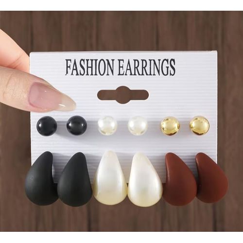 6 different set of earrings, small earing s and big earrings making 6