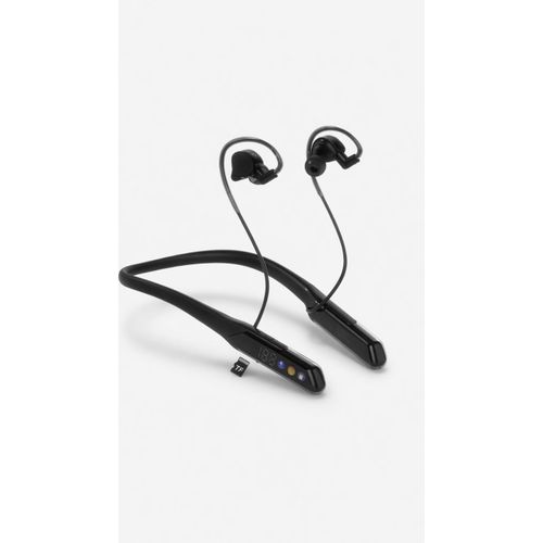Wireless Bluetooth Neckband Earphones - Sweat-Proof Sports Headset with LED Battery Display & TF Card Slot