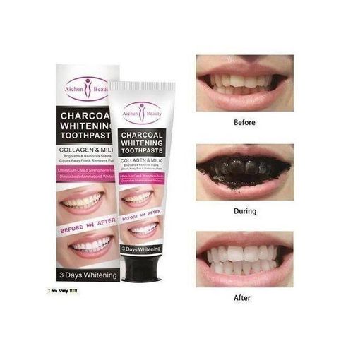 Charcoal Natural Teeth Whitener – Removes Stubborn Stain Tartar & Bad Breath
