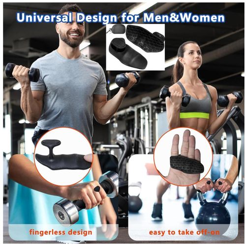 Silicone Gym Grips for Weight Lifting, Workout Gloves for Women Men Alternative, Anti Slip Gym Workout Grip, Rubber Gym Hand Grips - Weightlifting Grips Pad for Barbell, Pull Up,Training