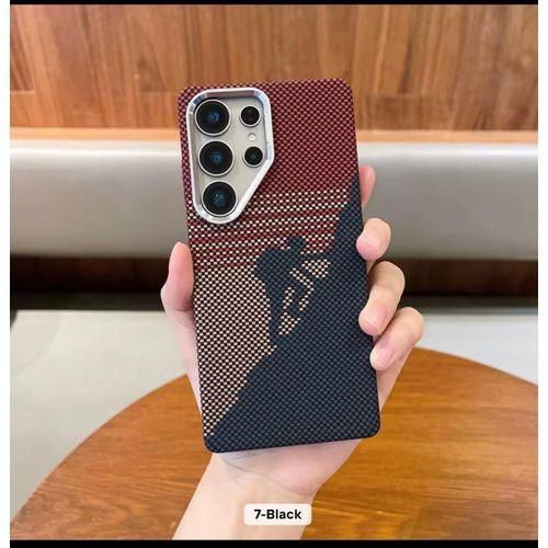 Phone Case - 2025 New Carbon Fiber Pattern Samsung Phone Case with Strong Magnetic Attraction, Compatible with Galaxy S25Ultra/S24U/S23U, Wireless Charging Function, Metal Frame And Button Full Coverage, Anti-Drop, Luxury Business