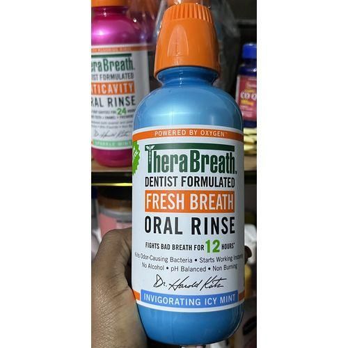 Icy Mint FRESH BREATH ORAL RINSE KILLS ODOR CAUSING BACTERIA