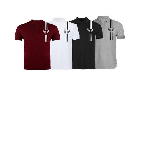 Men's Exclusive Insignia Design Quality Polos - 4 In 1