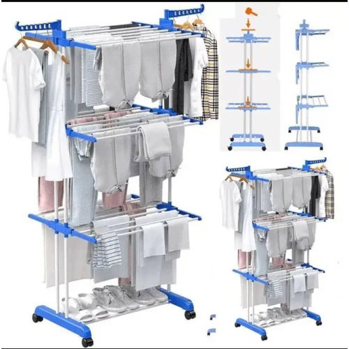 Foldable Three Layer Baby Clothes Dryer Rack Indoor/Outdoor - 3Layer/3Tier