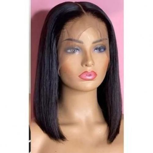 Hair Wig Bob Mid Part Frontal Wig 12