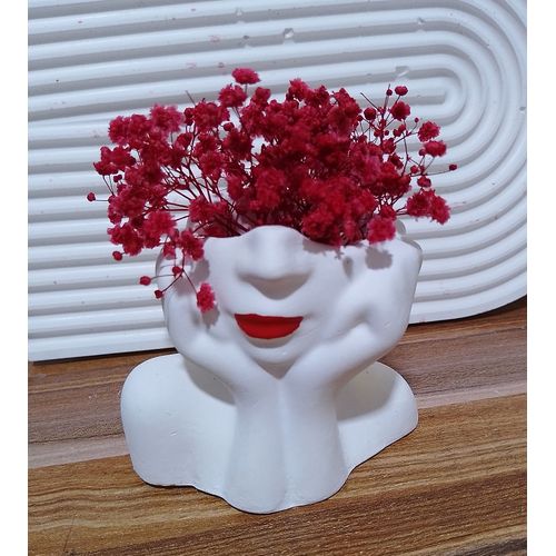 Red Lips Daydreamer Flower Vase With Dried Flowers