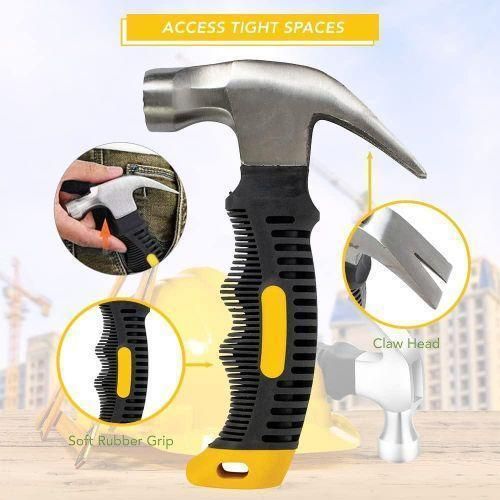 No. 1 HEAVY DUTY Home Mini Claw Hammers - Multipurpose Portable Construction Hammers for Carpentry Workshop Site Hammer, Household DIY Professional Engineer's Steel Hammers mansoryhammers Sledgehammers tack Mallets Welding Top Choice Multipurpose Hammers