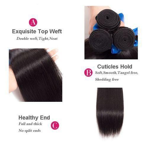 Awoof 18inch Elegant 4 Bundles Straight Hair For Beautiful Ladies
