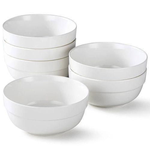 Quality dinning Soup plate 6 pieces White Big Size
