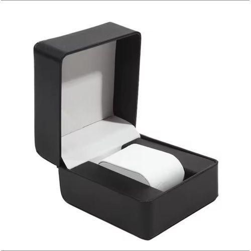Single Wristwatch Gift Box with Pillow PU Leather Wristwatch Display Case Organizer for Men Women Clamshell PU Leather Watch Cover