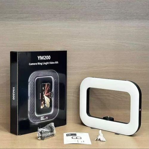 YM200 Light With Tripod Stand - Handheld Circular Light Portable Rechargeable Circular Light With Adjustable Fill, Selfie Lamp for Photography Lighting.