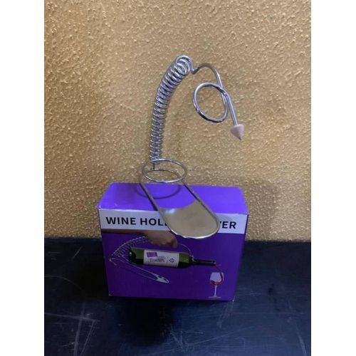 Creative Stainless Steel Floating Wine Bottle Holder Rack – Metal Wine Display Stand
