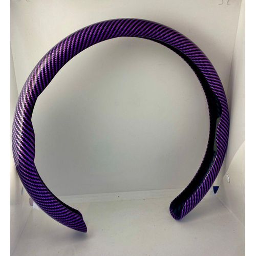 Premium 5d Carbon Fiber Steering Wheel Grip -Glossy purple