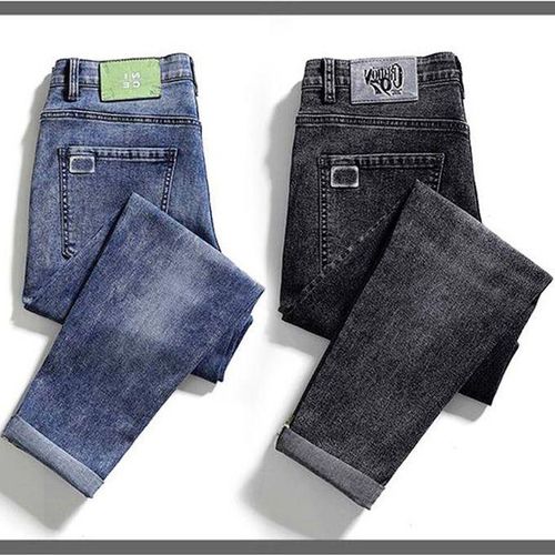 2 In 1 Sky Blue And Black Straight Jean For Men