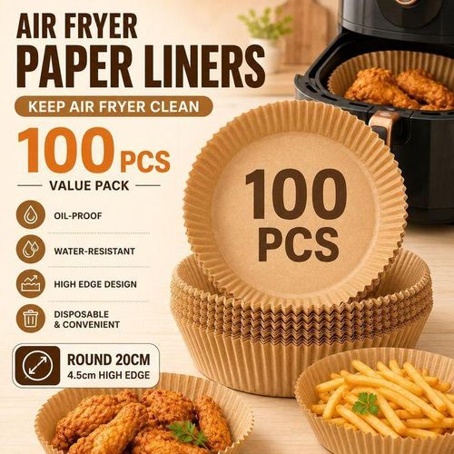Air Fryer Disposable Paper NonStick Airfryer Baking Papers Round (100PCS)