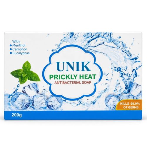 Prickly Heat Antibacterial Soap With Menthol, Camphor & Eucalyptus for Heat Rash, Itching & Freshness - 200g