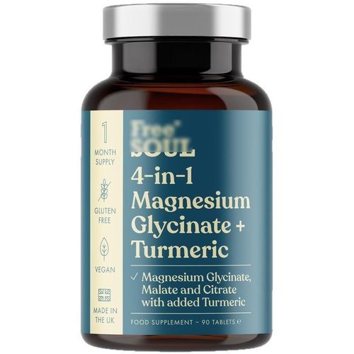 Magnesium Glycinate, Malate And Citrate, Turmeric With Turmeric - 4 - in - 1 Magnesium minerals and vitamins Supplement - Gluten-Free Vegan Tablets - 90 Count Supports Muscle Relaxation & Recovery For Men and Women