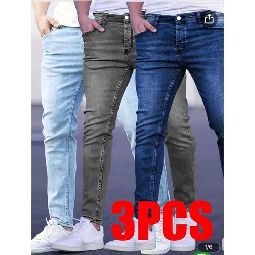 3in1 Classic Slim-Fit Denim Jeans For- Men