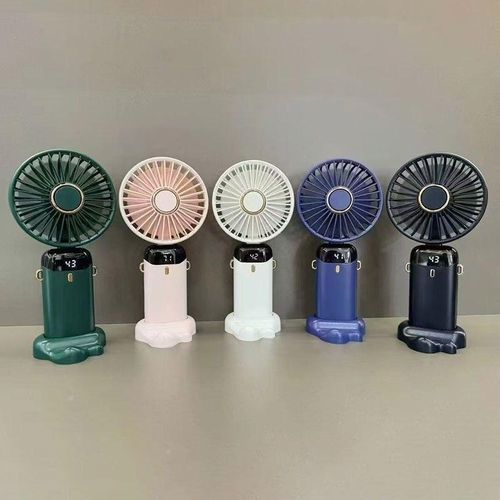 Portable Rechargeable Mini Hand Fan USB Folding Desktop Fan With Digital Display