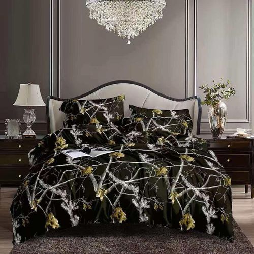 LUXURY FLORAL COTTON DUVET SET With 4 Pillowcases(Soft Bedding)