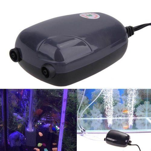 Air Bubble Disk Aerator Aquarium Fish Tank Pond Pump Hydroponic Oxygen Air Pump Air Hose Pipe RS290 Singleheaded 3W Oxygen Pipe 2m 1 Outlet Stone