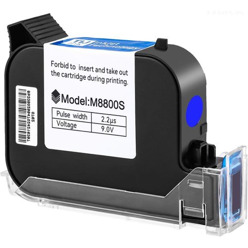 1PC 42ml High Adhesion and Quick Dry, Solvent Ink Cartridge Replacement for Handheld Inkjet Printer Compatible for 0.5inch/12.7mm Nozzle Coding Machine (Blue)