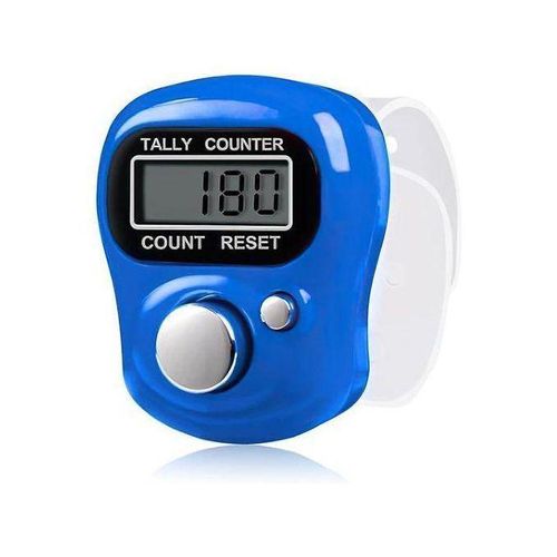 DIGITAL LCD ELECTRONIC FINGER RING HAND TALLY COUNTER TASBEE TASBIH ROW COUNTER, Finger Hand Held Digital LCD Tally Counter Tasbeeh, Electronic Tally Counter with LED Display Finger Tasbeeh Counter for Zikr & Prayer Handheld Click Counter for Muslims