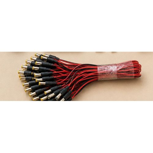 Male & Female DC Power Pigtail Cable Set