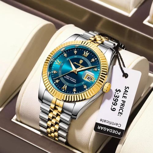 Top-Treading Silver/Gold Classic Hand Executive Watch