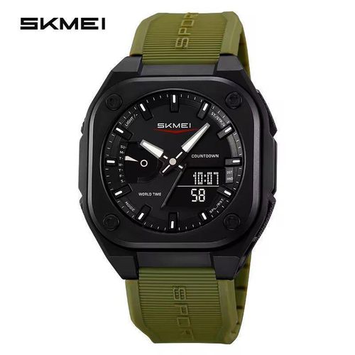 Waterproof Black Leather Wristwatch
