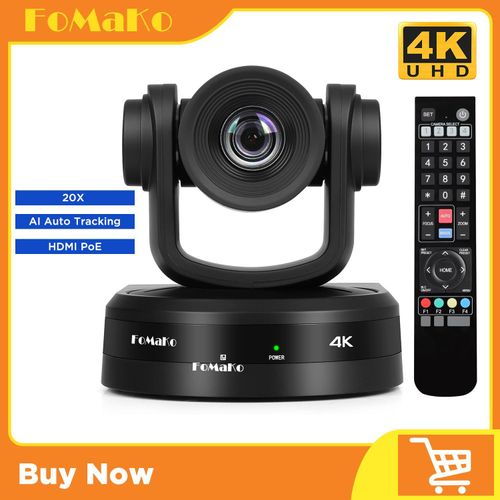 K410 4K PTZ Conference Room Camera,10X Zoom AI-Auto Tracking PTZ Camera 4K HDMI for Conference Meeting, LAN (PoE), USB 3.0 Work with Zoom Teams OBS vMix LiveStream