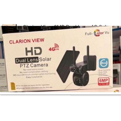 Clarion View 6MP Dual Lens Solar PTZ Camera (4G LTE).