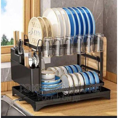 New Non-Rusty 2 Layer Stainless Dish Rack