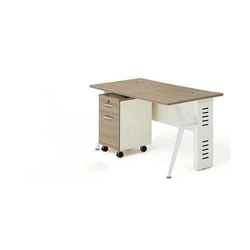 TOP QUALITY WALNUT OFFICE TABLE WITH METAL BASE