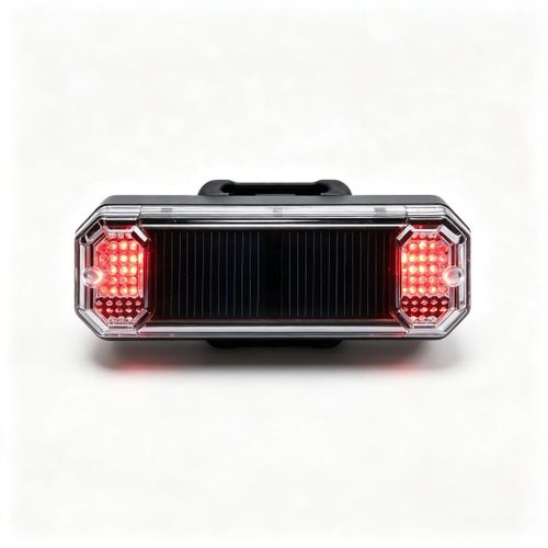 Solar & USB Rechargeable Bicycle Tail Light, 6 Lighting Modes IPX4 Waterproof LED Bike Rear Warning Safety Light for Bikes & Motorcycles