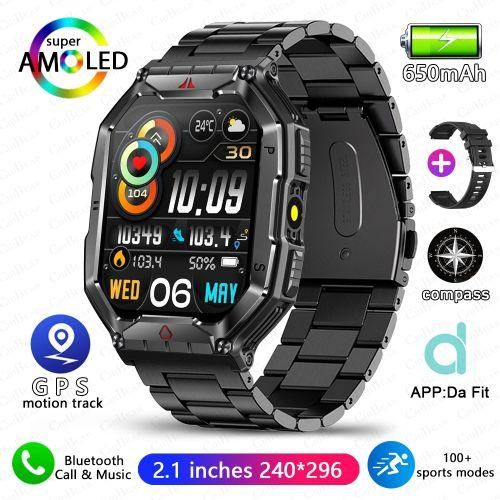 650 MAh Large Battery Smart Watch Men Compass GPS Motion Tracking Outdoor Smartwatch