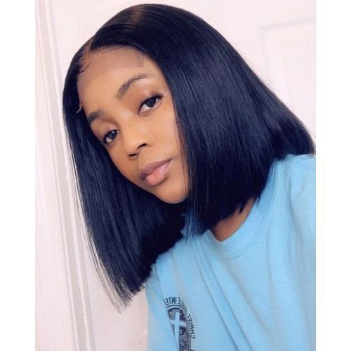Silky Blunt Cut Hair With Closure