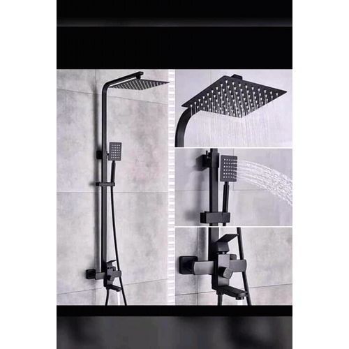 Black Square Shape Standing Shower